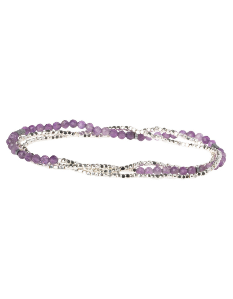 Scout Delicate Stone Wrap Bracelet - Amethyst/Silver by Scout