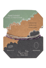 Scout Delicate Stone Wrap Bracelet - Amethyst/Silver by Scout