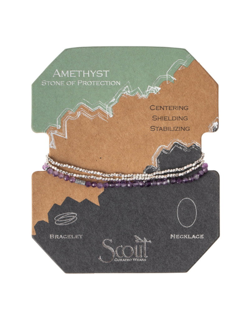 Scout Delicate Stone Wrap Bracelet - Amethyst/Silver by Scout