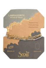 Scout Delicate Stone Wrap Bracelet - Labradorite/Gold by Scout