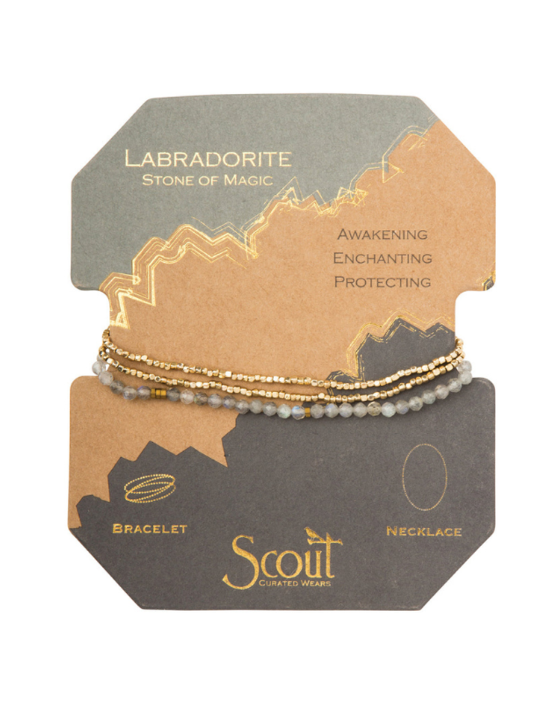Scout Delicate Stone Wrap Bracelet - Labradorite/Gold by Scout