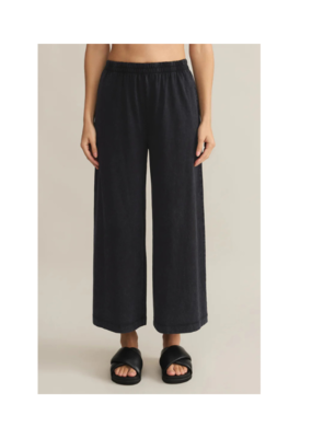 Z Supply Scout Jersey Crop Flare Pant in Black by Z Supply