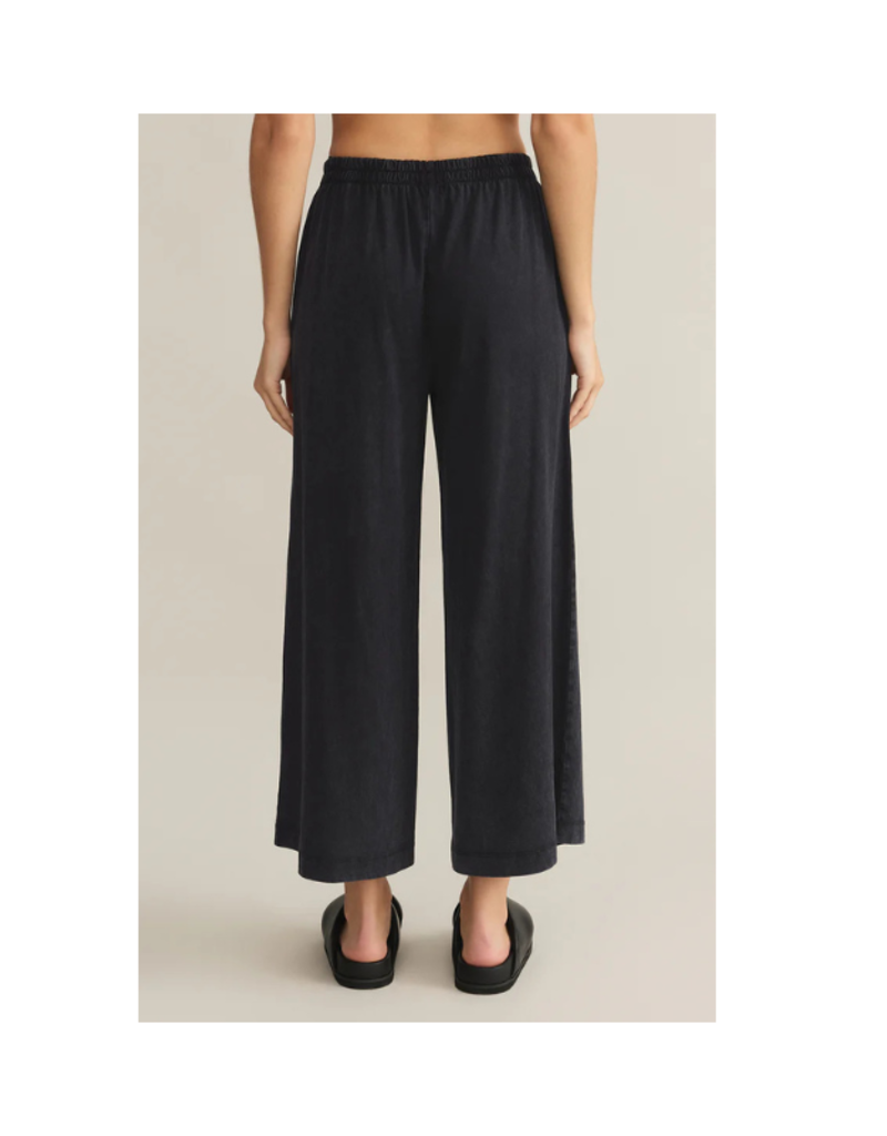 Z Supply Scout Jersey Crop Flare Pant in Black by Z Supply