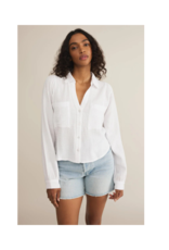 Z Supply Campo Button Up GauzeTop in White by Z Supply