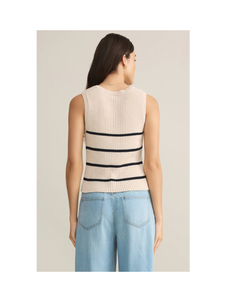 Z Supply Sycamore Stripe Sweater Vest in Sea Salt by Z Supply