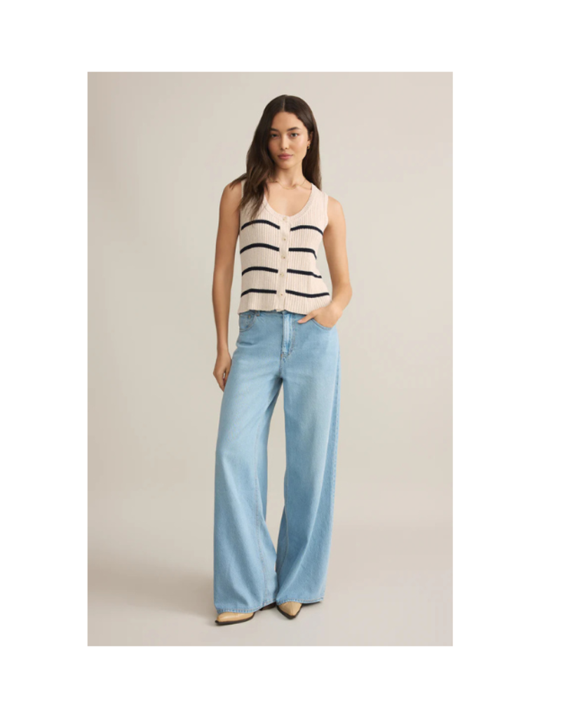 Z Supply Sycamore Stripe Sweater Vest in Sea Salt by Z Supply