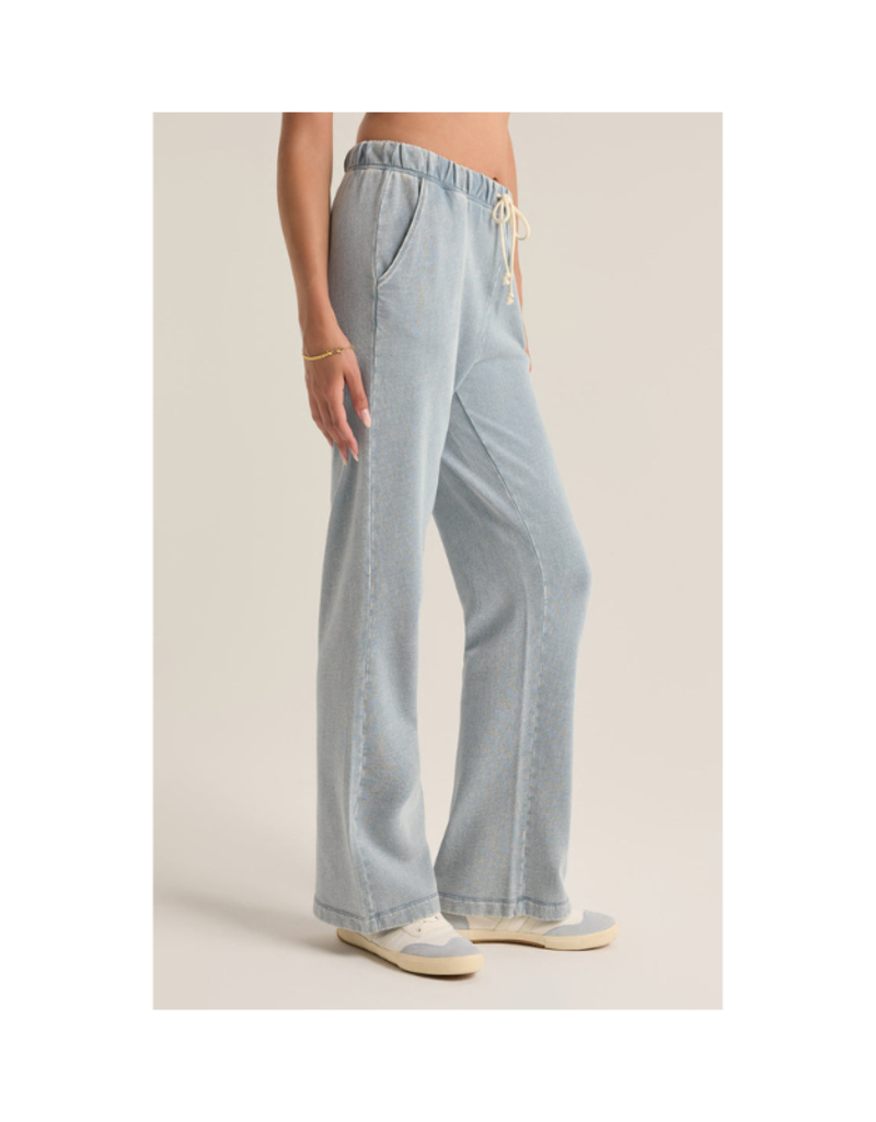 Z Supply Hunter Knit Denim Pant in Washed Indigo by Z Supply