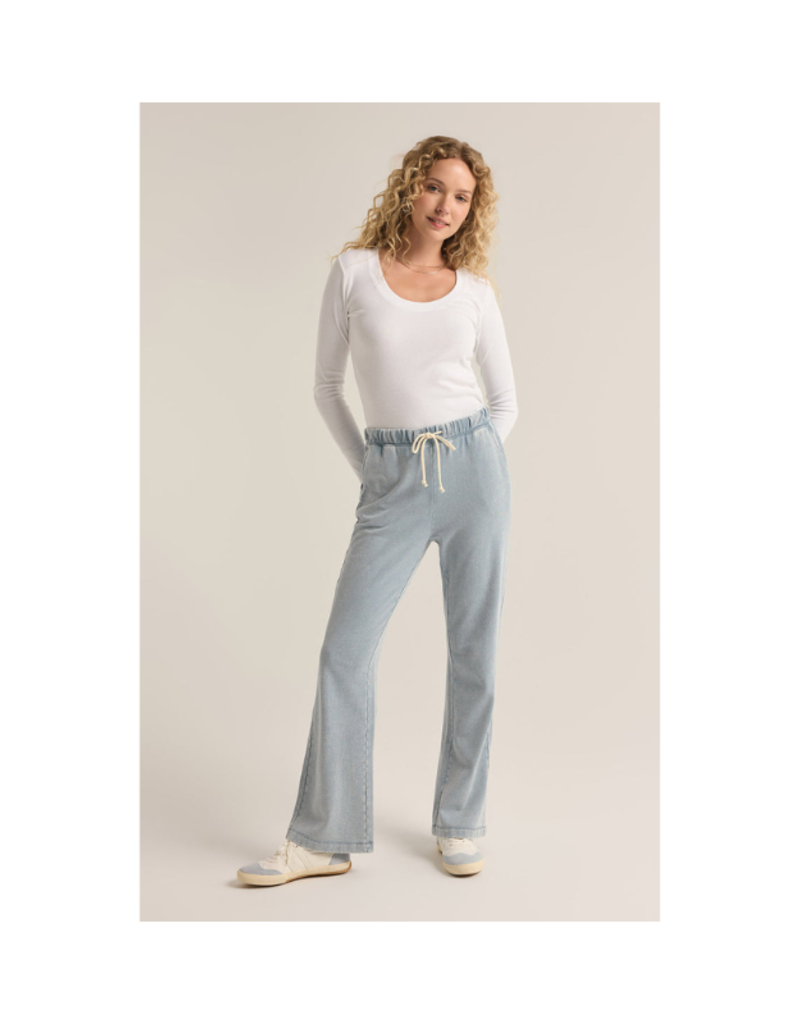 Z Supply Hunter Knit Denim Pant in Washed Indigo by Z Supply