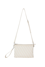 Ilse Jacobsen Crossbody Bag in Milk Creme Metallic White Graphic by Ilse Jacobsen