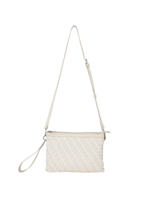 Ilse Jacobsen Crossbody Bag in Milk Creme Metallic White Graphic by Ilse Jacobsen
