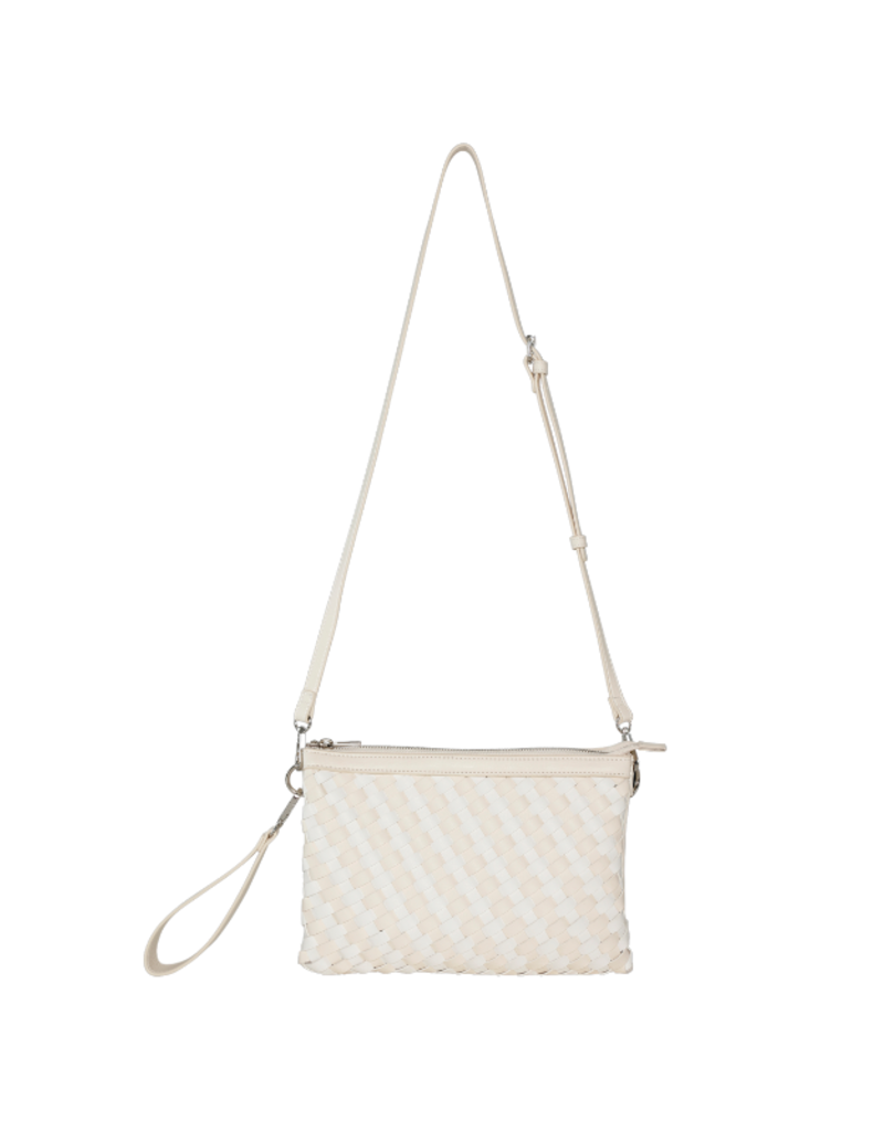 Ilse Jacobsen Crossbody Bag in Milk Creme Metallic White Graphic by Ilse Jacobsen