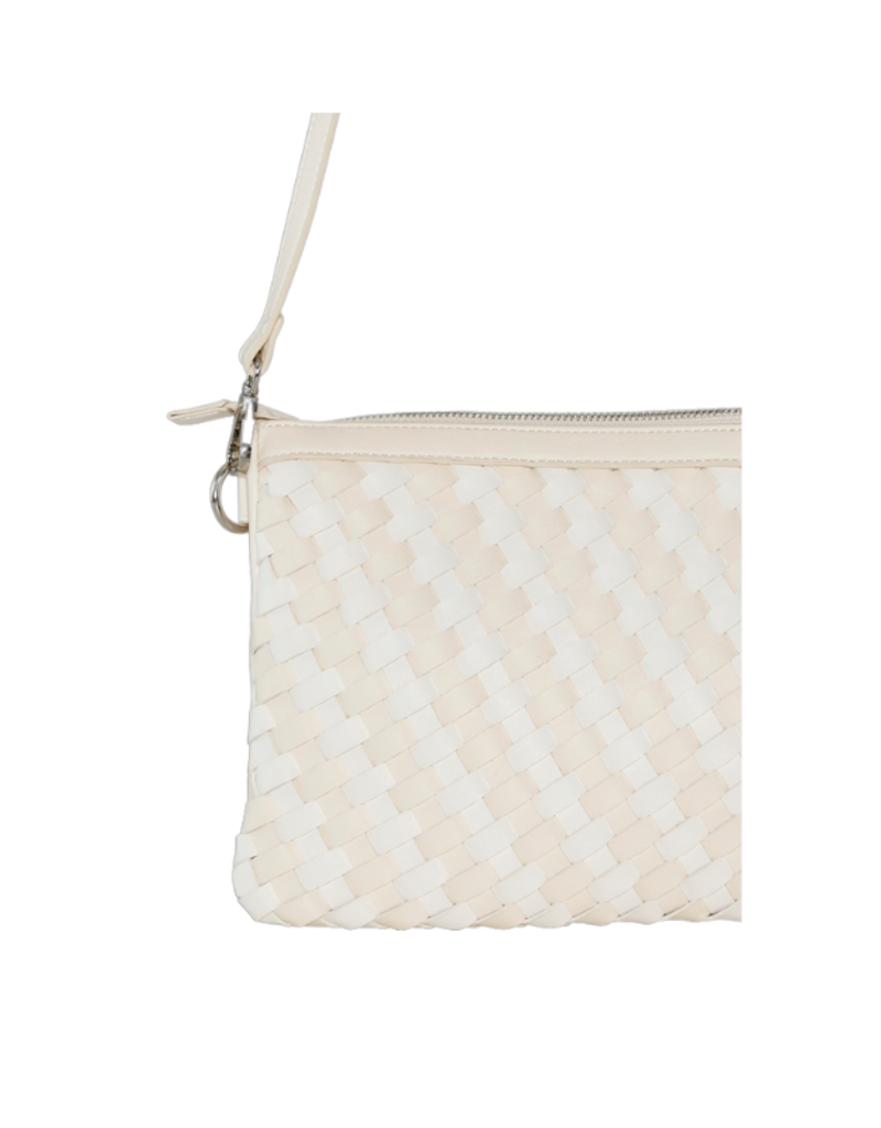 Ilse Jacobsen Crossbody Bag in Milk Creme Metallic White Graphic by Ilse Jacobsen
