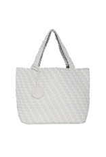 Ilse Jacobsen Tote Bag in Silver & White by Ilse Jacobsen