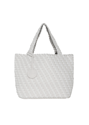Ilse Jacobsen Tote Bag in Silver & White by Ilse Jacobsen