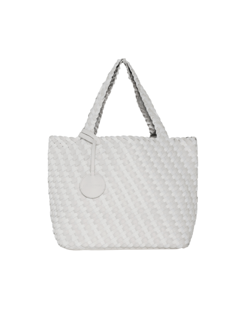 Ilse Jacobsen Tote Bag in Silver & White by Ilse Jacobsen