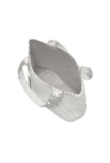 Ilse Jacobsen Tote Bag in Silver & White by Ilse Jacobsen