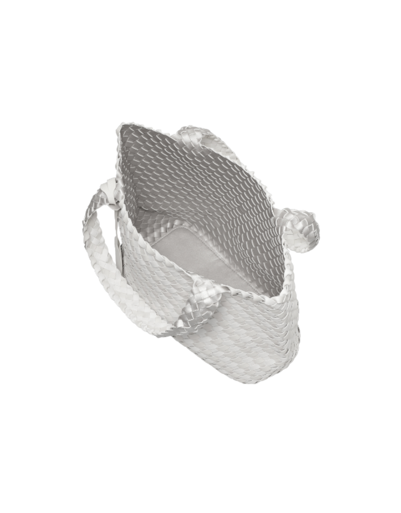 Ilse Jacobsen Tote Bag in Silver & White by Ilse Jacobsen