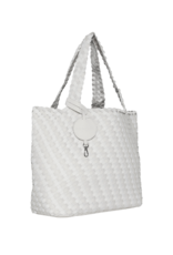 Ilse Jacobsen Tote Bag in Silver & White by Ilse Jacobsen