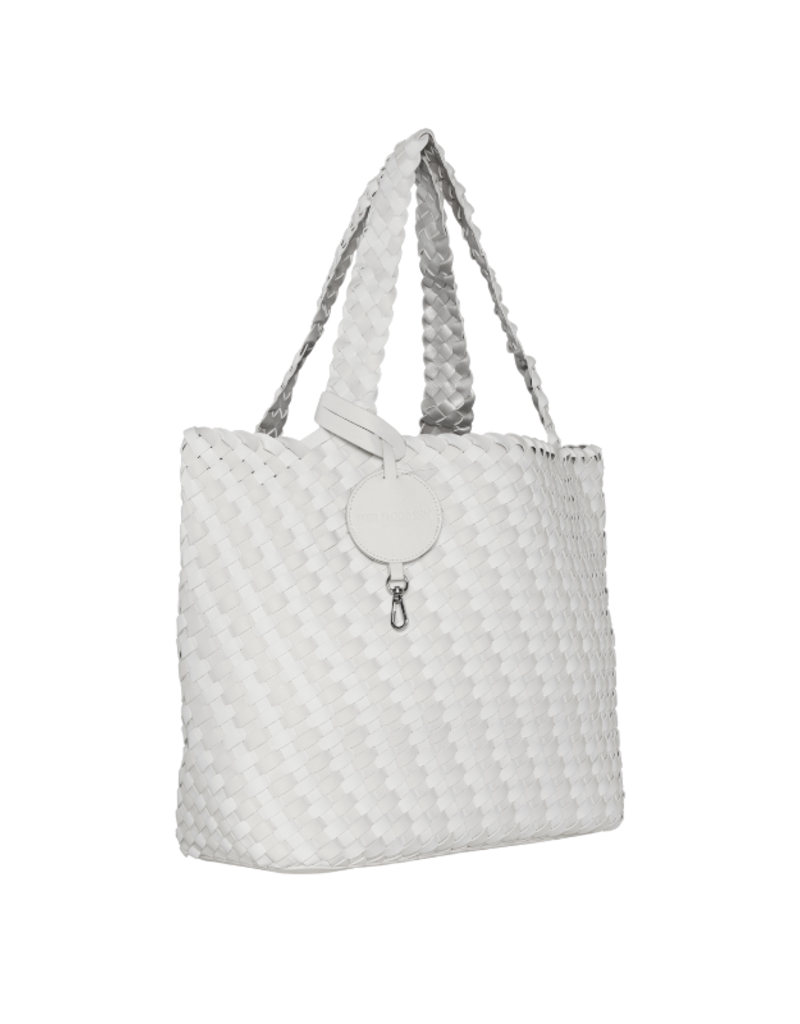 Ilse Jacobsen Tote Bag in Silver & White by Ilse Jacobsen