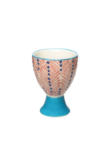 Bright Blue & Red Egg Cup