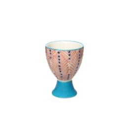 Bright Blue & Red Egg Cup