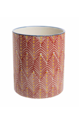 Red Patterned Utensil Holder