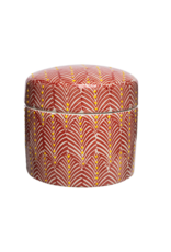 Red Patterned Canister