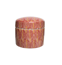 Red Patterned Canister