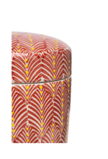 Red Patterned Canister