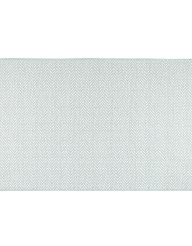 Dash & Albert Dash & Albert Machine Washable Herringbone Swedish Blue 3x5