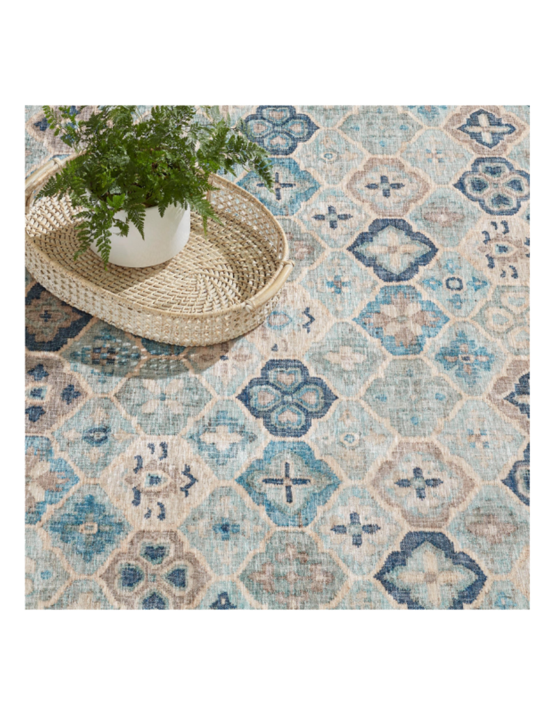 Dash & Albert Dash & Albert Machine Washable Pali Blue 2x3