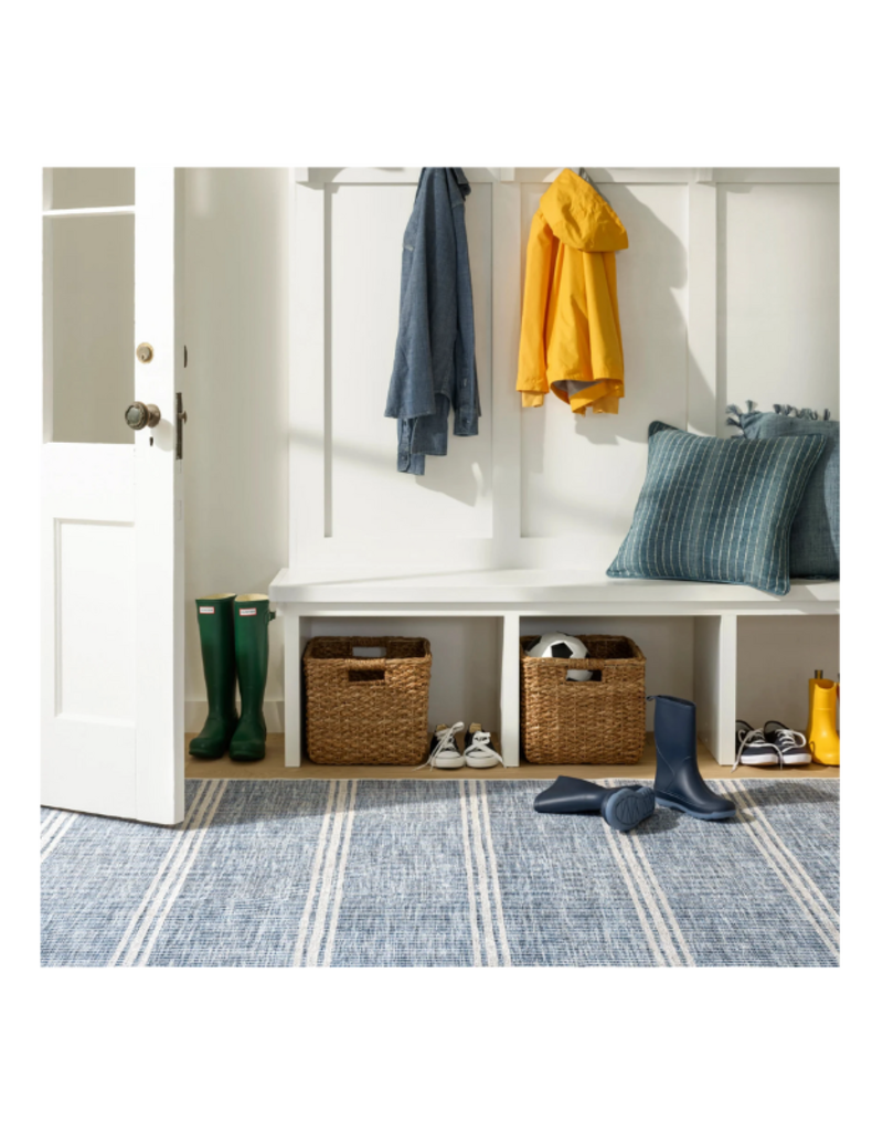 Dash & Albert Dash & Albert Machine Washable Malta Blue 2x3