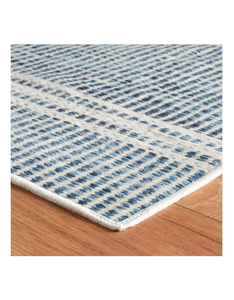 Dash & Albert Dash & Albert Machine Washable Malta Blue 2x3