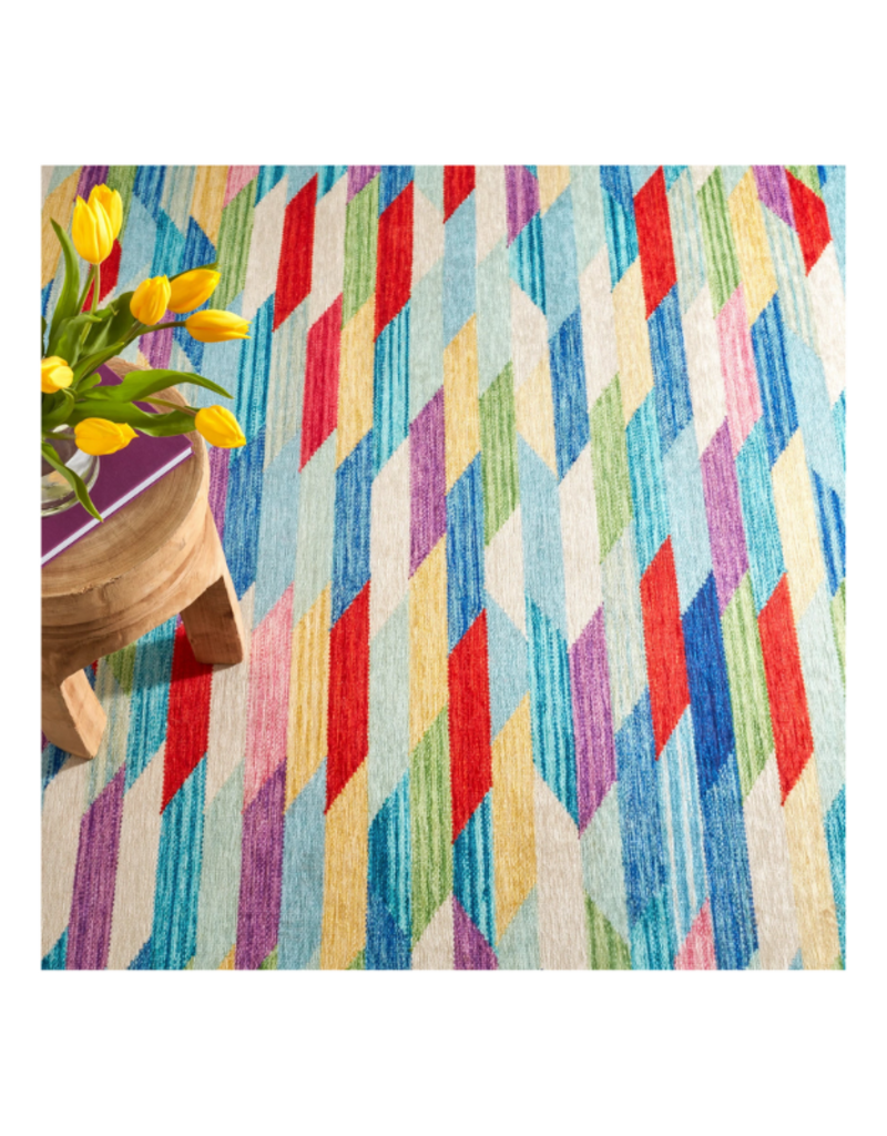 Dash & Albert Dash & Albert Machine Washable Hotline Multi 3x5