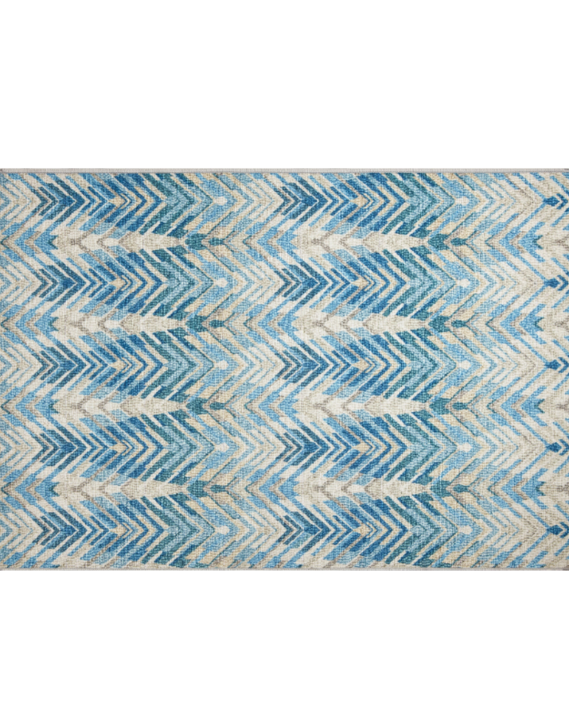 Dash & Albert Dash & Albert Machine Washable Seneca Blue 3x5