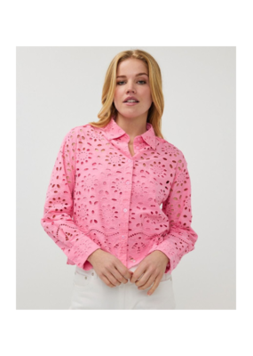 Esqualo Broidery Anglaise Blouse in Rose by Esqualo