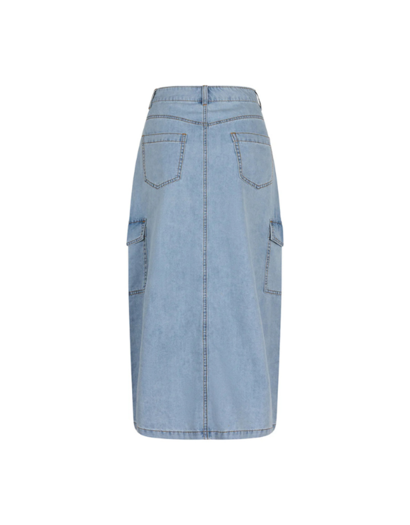 Esqualo Cargo Jean Midi Skirt by Esqualo