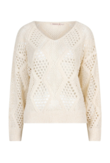 Esqualo Ajour Sweater in Ivory by Esqualo