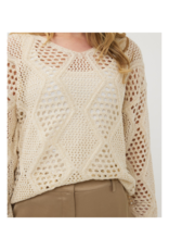 Esqualo Ajour Sweater in Ivory by Esqualo
