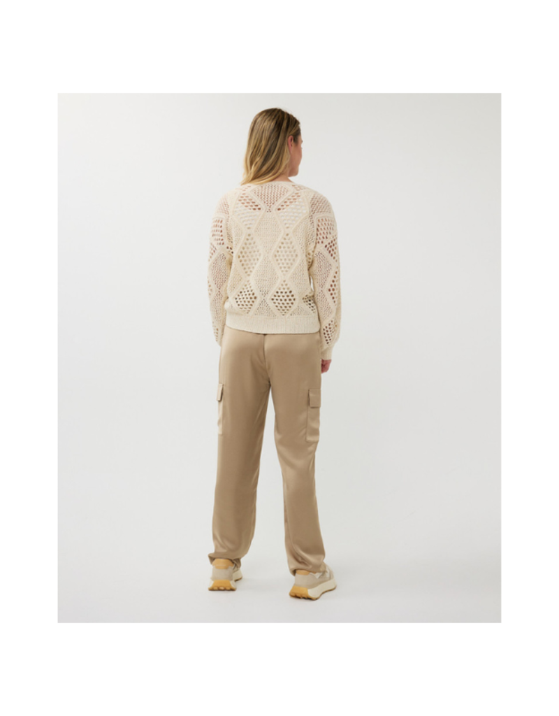 Esqualo Ajour Sweater in Ivory by Esqualo