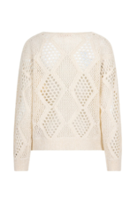 Esqualo Ajour Sweater in Ivory by Esqualo