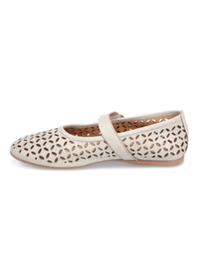 Bueno Kehlani Cutout Flats in Ice White by Bueno