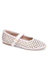 Bueno Kehlani Cutout Flats in Ice White by Bueno