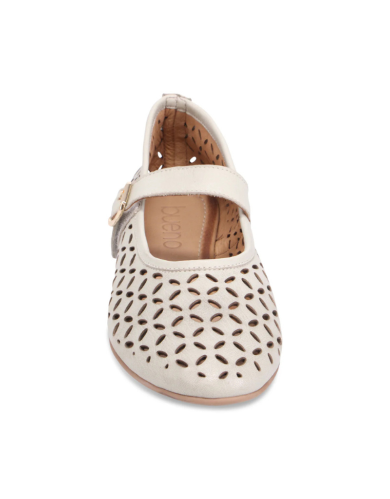 Bueno Kehlani Cutout Flats in Ice White by Bueno