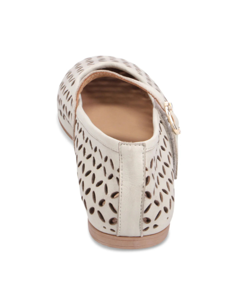 Bueno Kehlani Cutout Flats in Ice White by Bueno