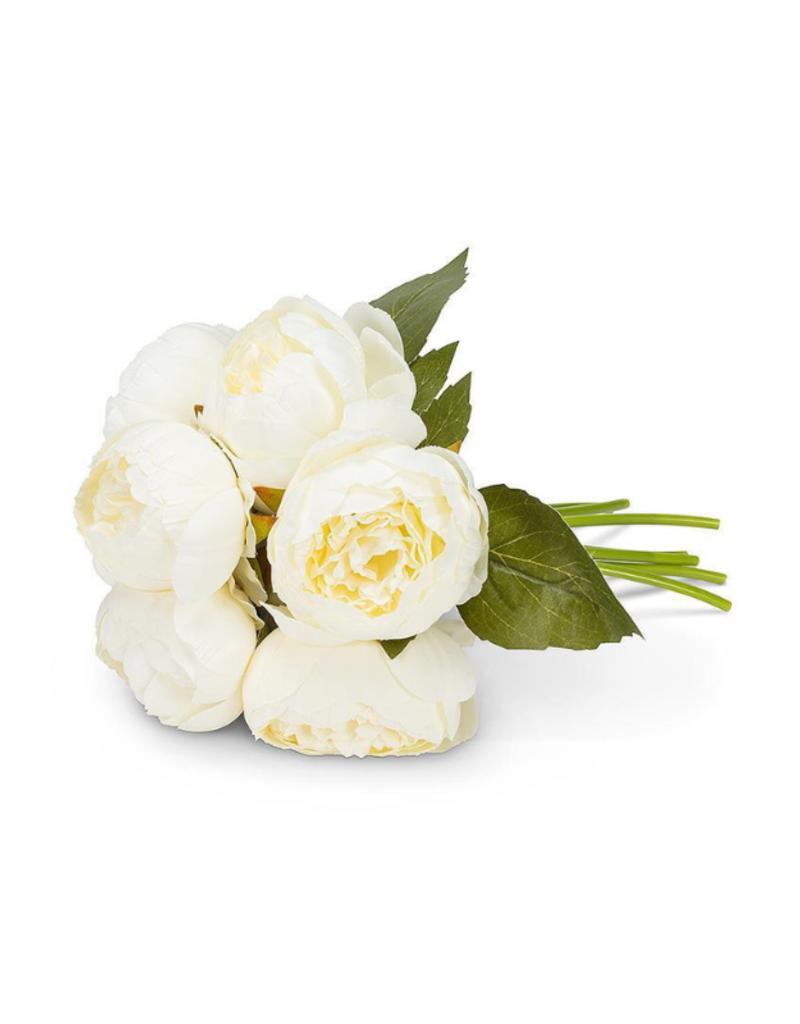 Full Peony Bouquet in White