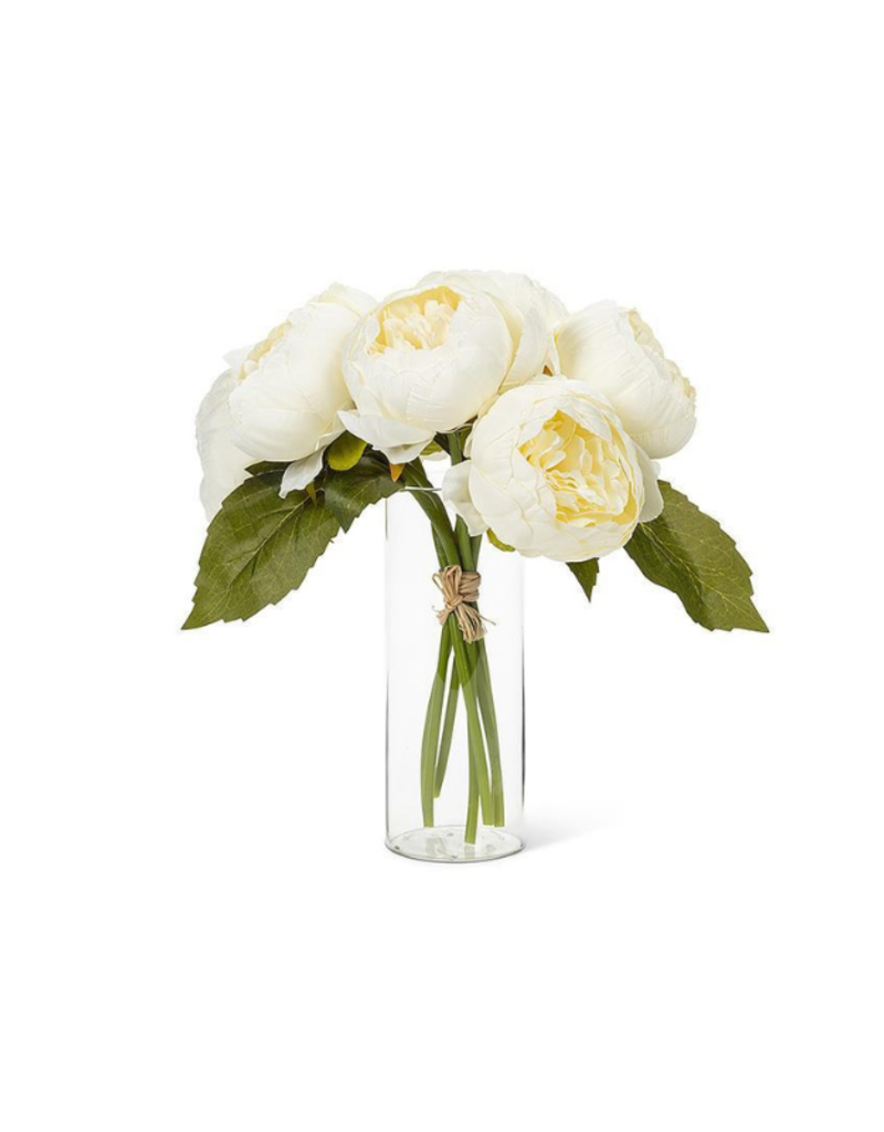 Full Peony Bouquet in White