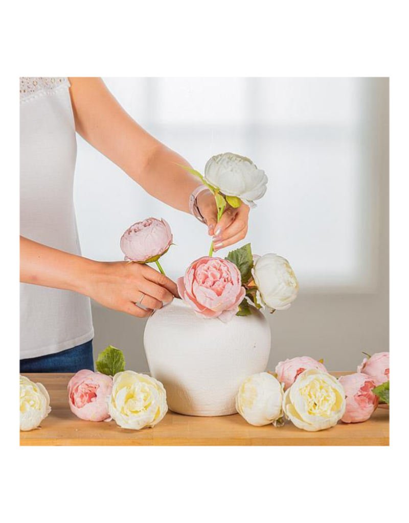 Full Peony Bouquet in White