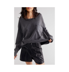 Free People Fade Into You Long Tee in Metal Stiletto by Free People