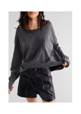 Free People Fade Into You Long Tee in Metal Stiletto by Free People
